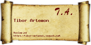Tibor Artemon névjegykártya